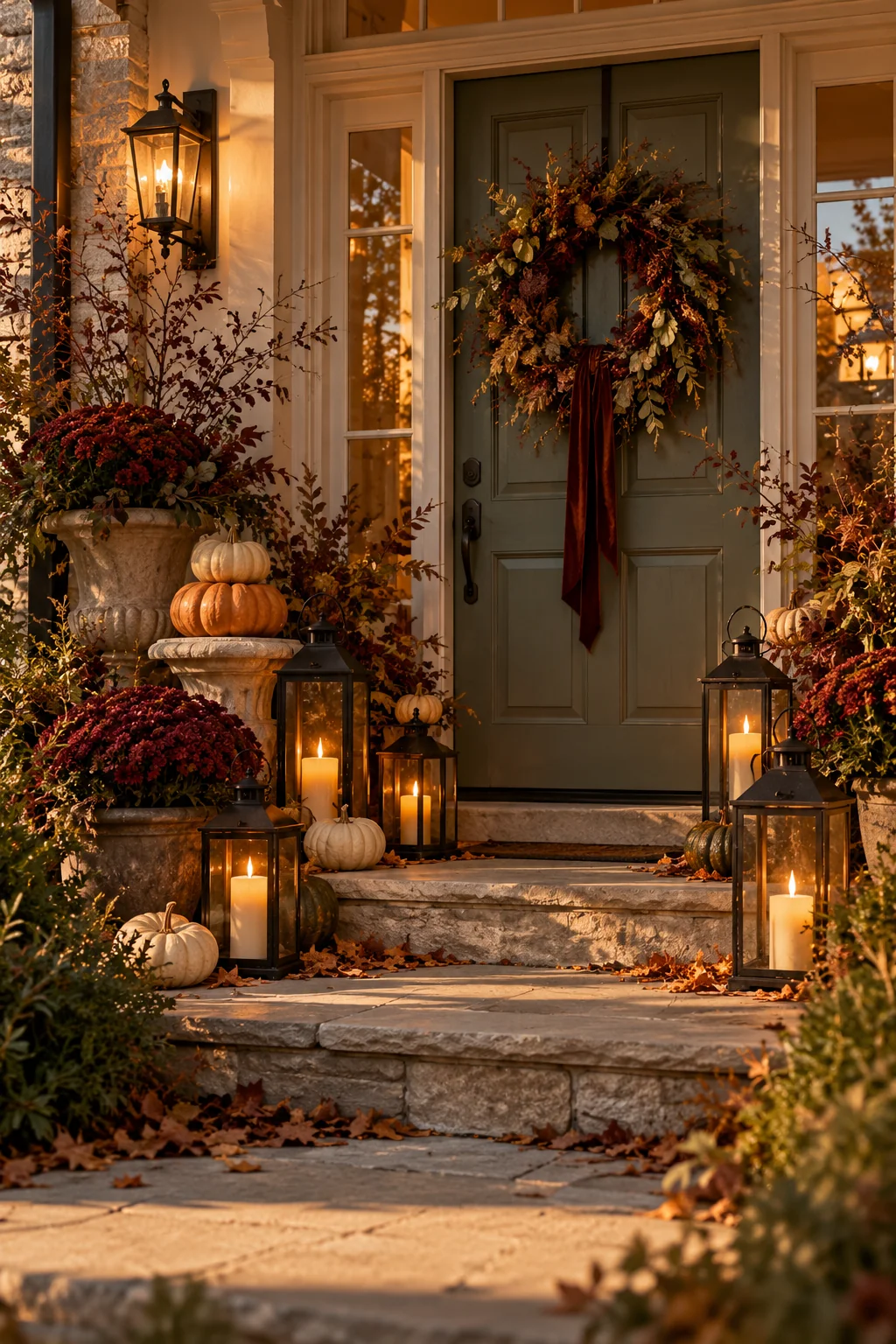 Halloween fall porch decorating
